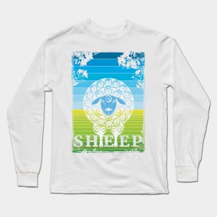 Retro sheep too Long Sleeve T-Shirt